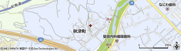 和歌山県田辺市秋津町1150周辺の地図