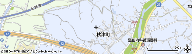 和歌山県田辺市秋津町1039周辺の地図