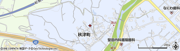 和歌山県田辺市秋津町1122周辺の地図