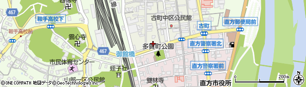 福岡県直方市古町13-17周辺の地図
