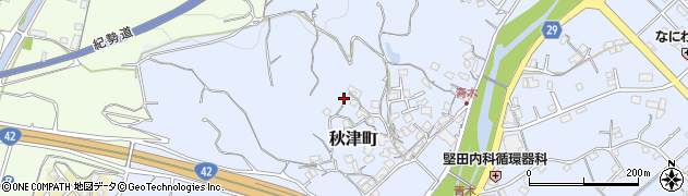 和歌山県田辺市秋津町1050周辺の地図