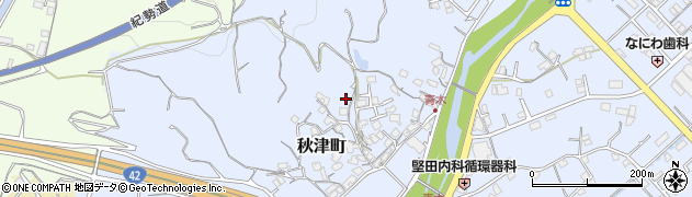 和歌山県田辺市秋津町1115周辺の地図