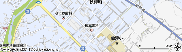 和歌山県田辺市秋津町214周辺の地図