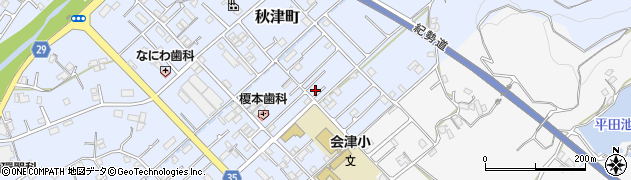 和歌山県田辺市秋津町257周辺の地図