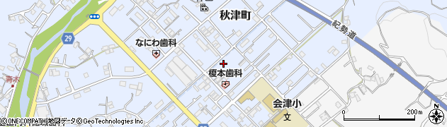 和歌山県田辺市秋津町218周辺の地図