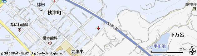 和歌山県田辺市秋津町376周辺の地図