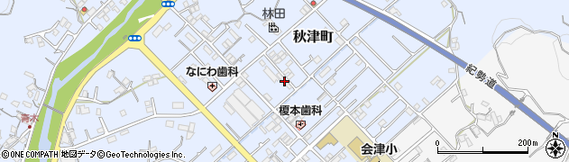 和歌山県田辺市秋津町222周辺の地図