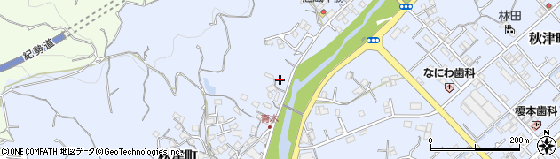 和歌山県田辺市秋津町1229周辺の地図