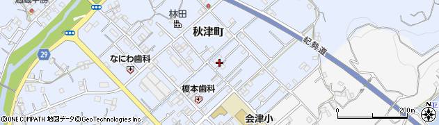 和歌山県田辺市秋津町252周辺の地図