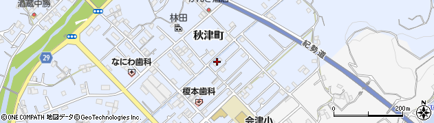 和歌山県田辺市秋津町249周辺の地図