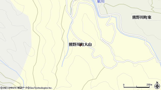 〒647-1203 和歌山県新宮市熊野川町大山の地図