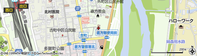 直方市役所　中央公民館周辺の地図