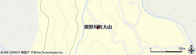 和歌山県新宮市熊野川町大山周辺の地図