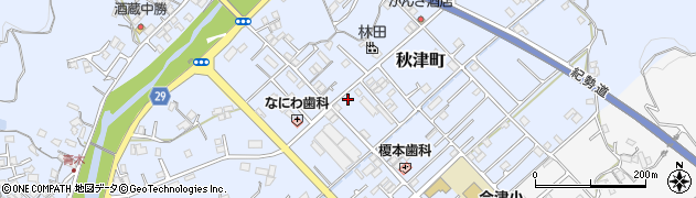 和歌山県田辺市秋津町224周辺の地図