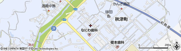 和歌山県田辺市秋津町183周辺の地図