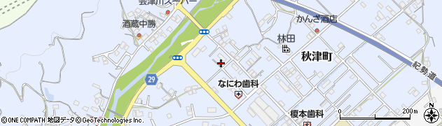 和歌山県田辺市秋津町149周辺の地図