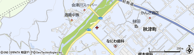 和歌山県田辺市秋津町141周辺の地図