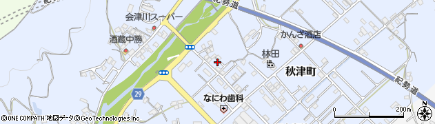 和歌山県田辺市秋津町264周辺の地図