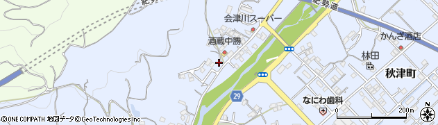 和歌山県田辺市秋津町1292周辺の地図