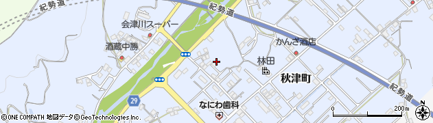 和歌山県田辺市秋津町266周辺の地図