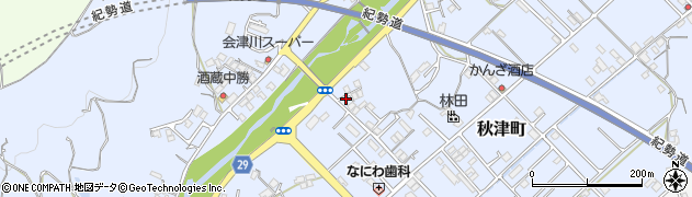 和歌山県田辺市秋津町270周辺の地図