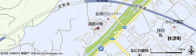 和歌山県田辺市秋津町1306周辺の地図