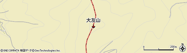 大友山周辺の地図