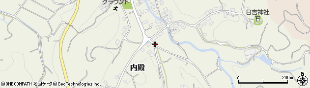 福岡県福津市内殿268周辺の地図