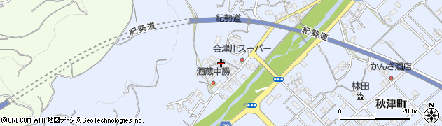 和歌山県田辺市秋津町1350周辺の地図
