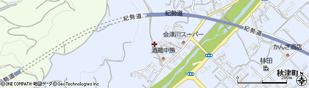 和歌山県田辺市秋津町1312周辺の地図