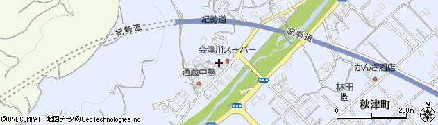 和歌山県田辺市秋津町1359周辺の地図