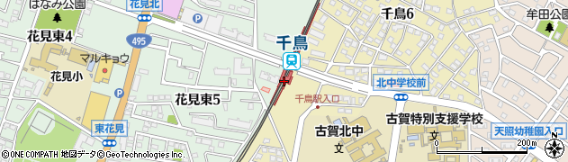 福岡県古賀市周辺の地図