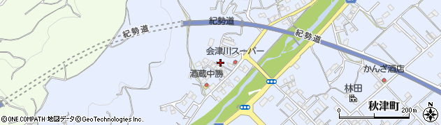 和歌山県田辺市秋津町1347周辺の地図