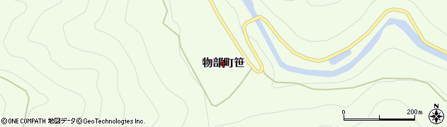 高知県香美市物部町笹周辺の地図