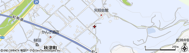 和歌山県田辺市秋津町496周辺の地図