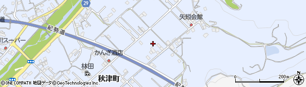 和歌山県田辺市秋津町416周辺の地図