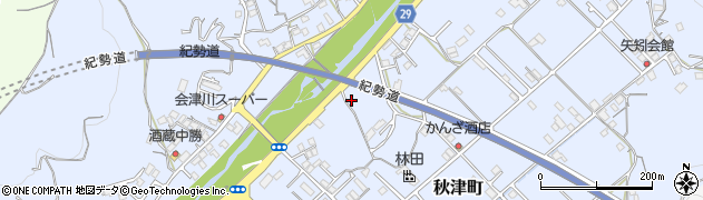 和歌山県田辺市秋津町293周辺の地図
