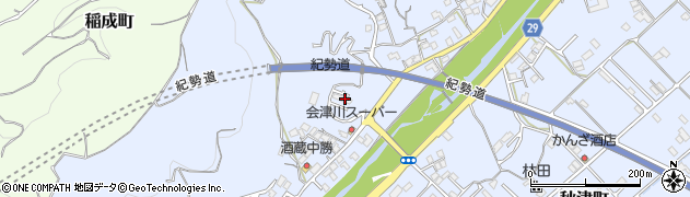 和歌山県田辺市秋津町1343周辺の地図