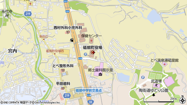 〒791-2100 愛媛県伊予郡砥部町（以下に掲載がない場合）の地図