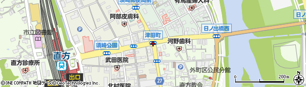 津田町周辺の地図