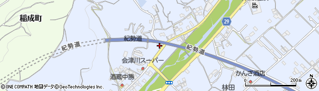 和歌山県田辺市秋津町1386周辺の地図