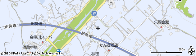 和歌山県田辺市秋津町327周辺の地図