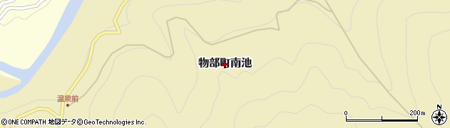 高知県香美市物部町南池周辺の地図