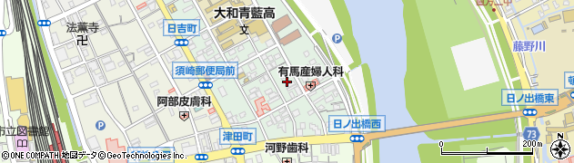 福岡県直方市日吉町周辺の地図