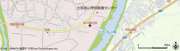 本山橋北詰周辺の地図