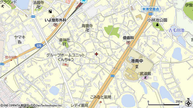 〒799-3113 愛媛県伊予市米湊の地図