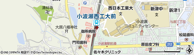小波瀬西工大前駅周辺の地図