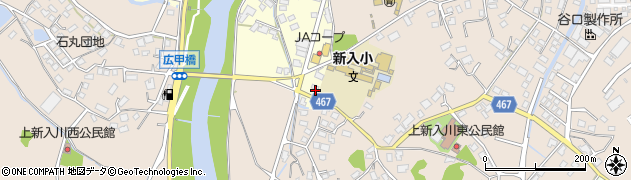 福岡県直方市下新入20周辺の地図