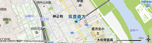 筑豊直方駅周辺の地図