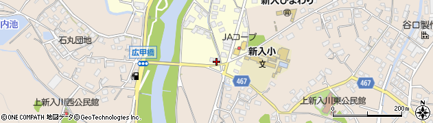 福岡県直方市下新入1周辺の地図